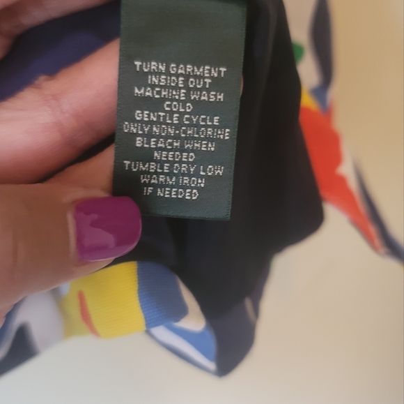 NWT Ralph Lauren Flower Cotton Gold White Green Red Blue Yellow Jacket Coat L - Picture 10 of 10